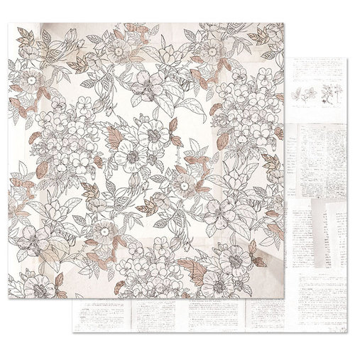 Prima - Pretty Pale Collection - 12 x 12 Double Sided Paper with Foil Accents - Pretty in Pale