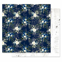 Prima - Georgia Blues Collection - 12 x 12 Double Sided Paper - Midnight Blues