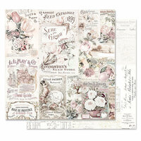 Prima - Lavender Frost Collection - 12 x 12 Double Sided Paper - My Lovely Garden