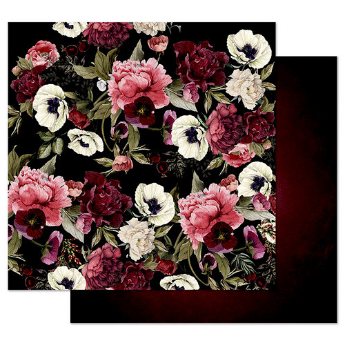 Prima - Midnight Garden Collection - 12 x 12 Double Sided Paper with Foil Accents - Midnight Garden