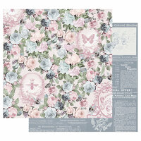 Prima - Poetic Rose Collection - 12 x 12 Double Sided Paper with Foil Accents - Royal Command