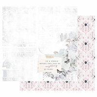 Prima - Poetic Rose Collection - 12 x 12 Double Sided Paper with Foil Accents - Kindness Takes Over