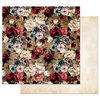 Prima - Midnight Garden Collection - 12 x 12 Double Sided Paper with Foil Accents - More Roses Please
