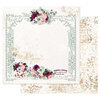 Prima - Pretty Mosaic Collection - 12 x 12 Double Sided Paper with Foil Accents - Tea and Roses