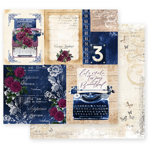 Prima - Darcelle Collection - 12 x 12 Double Sided Paper - Plot Twist with Foil Accents