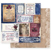 Prima - Darcelle Collection - 12 x 12 Double Sided Paper - The Biggest Step of Your Life with Foil Accents