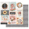 Prima - Pumpkin and Spice Collection - 12 x 12 Double Sided Paper with Foil Accents - Get Cozy