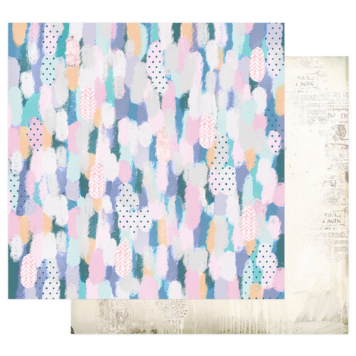 Prima - Watercolor Floral Collection - 12 x 12 Double Sided Paper - Artful Brushstrokes