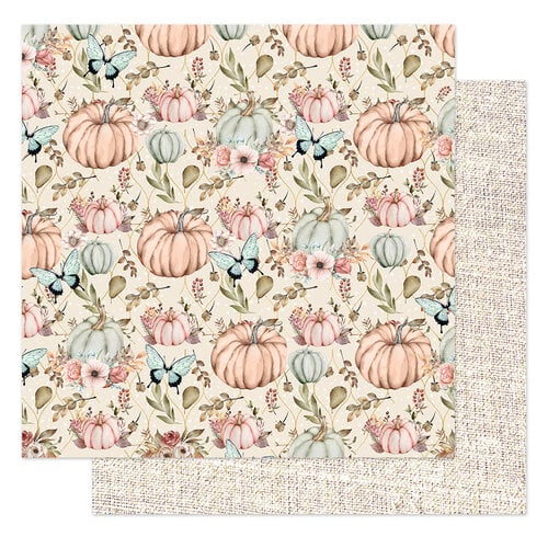 Prima - Hello Pink Autumn Collection - 12 x 12 Double Sided Paper - Happy Fall