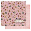 Prima - Hello Pink Autumn Collection - 12 x 12 Double Sided Paper - Grateful Hearts