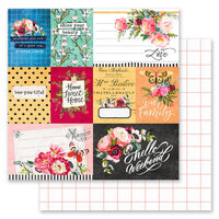 Prima - Painted Floral Collection - 12 x 12 Double Sided Paper - Shine Your Beauty