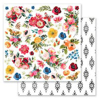 Prima - Painted Floral Collection - 12 x 12 Double Sided Paper - All The Flowers