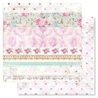 Prima - Avec Amour Collection - 12 x 12 Double Sided Paper - Together Forever