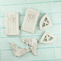 Prima - Architecture Collection - Resin Embellishments - Window Shutters