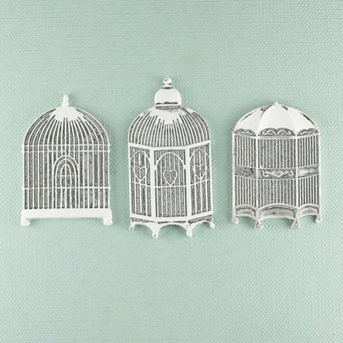Prima - Shabby Chic Collection - Metal Treasure Embellishments - Bird Cages