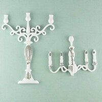 Prima - Shabby Chic Collection - Metal Treasure Embellishments - Candelabra and Chandelier