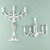 Prima - Shabby Chic Collection - Metal Treasure Embellishments - Candelabra and Chandelier