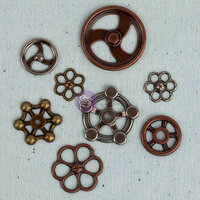 Prima - Junk Yard Findings Collection - Ingvild Bolme -Trinkets - Metal Embellishments - Faucet Wheels