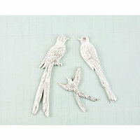 Prima - Shabby Chic Treasures Collection - Ingvild Bolme - Resin Embellishments - Birds