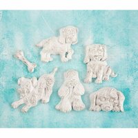 Prima - Shabby Chic Treasures - Ingvild Bolme - Resin Embellishments - Puppies