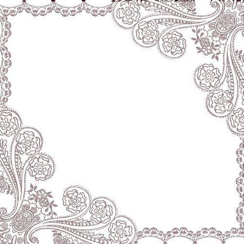 Prima - Life In Colors Collection - 12 x 12 Glittered Paper - Arabesque
