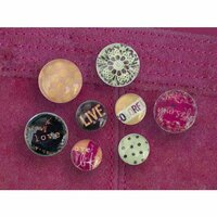 Prima - Pebbles Collection - Self Adhesive Pebbles - Flirty, CLEARANCE