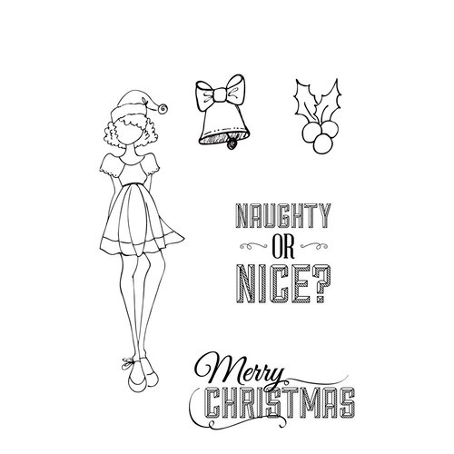 Prima - Julie Nutting - Christmas - Cling Mounted Stamps - Merry Nice