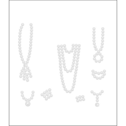 Prima - Julie Nutting - Say It In Pearls - Self Adhesive Jewel Art - Bling - White