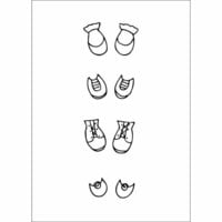 Prima - Julie Nutting - Cling Mounted Stamps - Shoe Set