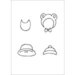 Prima - Julie Nutting - Cling Mounted Stamps - Hat and Bib Set