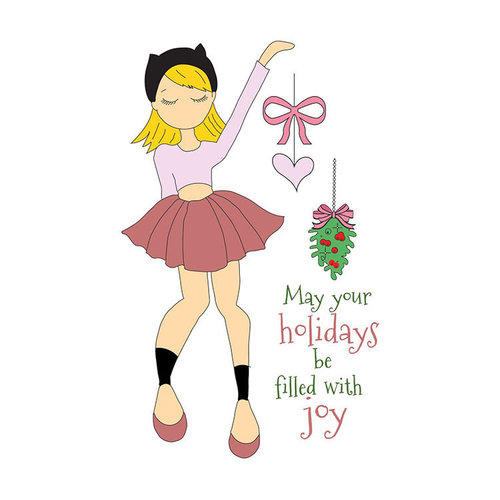 Prima - Julie Nutting - Christmas - Cling Mounted Stamps - Joy Doll