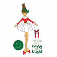 Prima - Julie Nutting - Christmas - Cling Mounted Stamps - Merry Doll