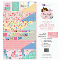 Prima - Julie Nutting - Traveling Girl Collection - 12 x 12 Paper Pad with Foil Accents