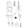 Prima - Julie Nutting - Travelling Girl Collection - Cling Mounted Stamps - Gabriela