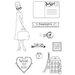 Prima - Julie Nutting - Travelling Girl Collection - Cling Mounted Stamps - Travel Girl