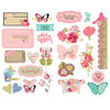 Prima - Julie Nutting - Butterfly Bliss Collection - Chipboard Stickers