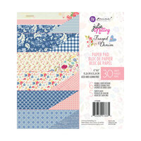 Prima - Julie Nutting - Frayed Denim Collection - 6 x 6 Paper Pad