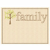 Prima - Donna Downey Collection - Embroidered Canvas Tabs - 2 Pieces - Family