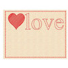 Prima - Donna Downey Collection - Embroidered Canvas Tabs - 2 Pieces - Love