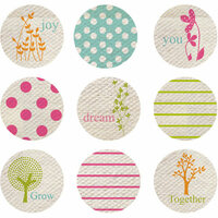 Prima - Donna Downey Collection - Screenprinted Canvas Buttons