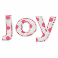 Prima - Donna Downey Collection - Fabric Stitched Words - Joy