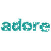 Prima - Donna Downey Collection - Fabric Stitched Words - Adore, CLEARANCE