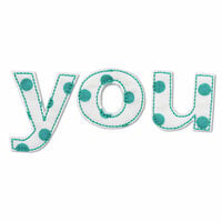 Prima - Donna Downey Collection - Fabric Stitched Words - You, CLEARANCE