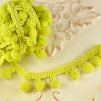 Prima - Cabachon Collection - Donna Downey Collection - Pom Pom Trim - Apple Green - 30 Yards