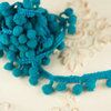 Prima - Cabachon Collection - Donna Downey Collection - Pom Pom Trim - Teal - 30 Yards, BRAND NEW