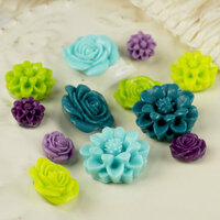 Prima - Cabachon Collection - Donna Downey - Sculpture Resin Flowers - Mix 2