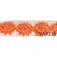 Prima - Donna Downey Collection - Rose Trim - Orange - 5 Yards