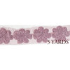 Prima - Donna Downey Collection - Rose Trim - Mauve - 5 Yards