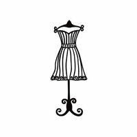 Prima - Donna Downey Collection - Foam Stamps - Dress Form