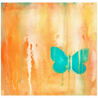 Prima - Donna Downey Collection - 12 x 12 Screenprint Canvas Paper - Single Butterfly
